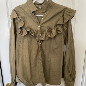 Anthropologie Pilcro Modern Cowgirl Shirt L/S XL